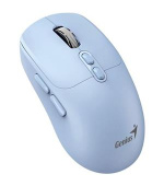 Genius NX-8080S BT Myš, bezdrátová, optická, 1600DPI, 7 tlačítek, tichá, Copilot, 2,4GHz, Bluetooth 5.3, modrá