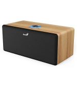 Genius SP-HF505BT, Reproduktor, 20W, Bluetooth 5.3, AUX vstup, sluchátkový výstup, ovládání hlasitosti, světlé dřevo