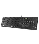 Genius Slimstar K500 Education , Klávesnice, drátová, výuková, layout bez písmen, Copilot klávesa, USB, černá