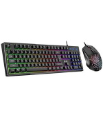 Genius GX GAMING Scorpion KM-GX3, Set klávesnice a myši, drátový, CZ+SK layout, USB, Copilot klávesa, RGB podsv., černá