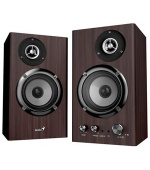 Genius SP-HF1812BT Reproduktory, 2.0, 50W, Bluetooth 5.3, 3,5mm jack, dřevěné, tmavě hnědé