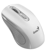 Genius NX-8025S Myš, bezdrátová, optická, 1200DPI, 4 tlačítka, tichá, Copilot, 2,4GHz, bílo-šedá