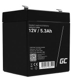 Green Cell AGM VRLA 12V 5.3Ah maintenance-free battery for the alarm system, cash register, toys