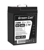 Green Cell Cube AGM VRLA IP54 6V 4Ah maintenance-free battery for toy cash register alarm system