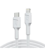 Green Cell PowerStream Bílý kabel Lightning - USB-C 1m MFi  s rychlým nabíjením Power Delivery, pro Apple iPhone
