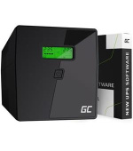 Green Cell Nepřerušitelný zdroj napájení  UPS 1000VA 700W s LCD displejem Čistá sinusovka | VERZE EU | 2x Schuko 2x IEC zásuvky