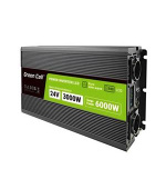 Green Cell PowerInverter LCD 24 V 3000W/60000W vehicle inverter with display - pure sine wave