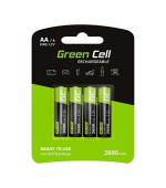 Green Cell Rechargeable Batteries 4x AA R6 2600mAh