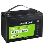 Green Cell® LiFePO4 baterie 12,8V 100Ah 1280Wh LFP lithiová baterie 12V s BMS pro přívěsnou solární baterii pro obytné vozy
