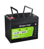 Green Cell® LiFePO4 baterie 12,8V 80Ah 1024Wh LFP lithiová baterie 12V s BMS pro fotovoltaický systém motorový kemp marina