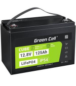 Green Cell CUBE LiFePO4 125Ah 12,8V 1600Wh lithium-železofosfátová baterie pro karavan, solární, off-grid systém, loď