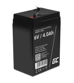 Green Cell AGM VRLA 6V 4Ah maintenance-free battery for the alarm system, cash register, toys