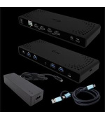 I-tec Universal Dual 4K Display Docking Station, Power Delivery 85W + i-tec USB-C Charger 100W