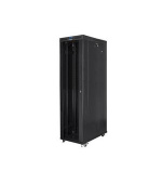 LANBERG Volně stojící skříň 19" 47U/800x1200 (v rozloženém stavu) skleněné dveře LCD černá (RAL9004)  4 z 4