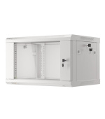 LANBERG Nástěnná jednodílná skříň 19", 6U/600x450 (v rozloženém stavu) V2 šedá (RAL7035)