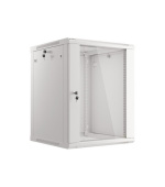 LANBERG Nástěnná jednodílná skříň 19", 15U 600x600 (v rozloženém stavu) šedá (RAL7035)