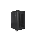LANBERG Volně stojící skříň 19" 22U/800x1000 LCD síťované dveře černá (RAL9004)   (v rozloženém stavu)