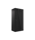 LANBERG RACKOVÁ SKŘÍŇ 19" NÁSTĚNNÁ 27U/600X450 (v rozloženém stavu) S PROSKLENÝMI DVEŘMI ČERNÁ  V2
