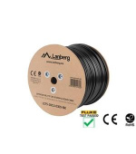 LANBERG LAN KABEL CAT.5E FTP 305M PEVNÝ VENKOVNÍ KABEL S GELOVOU VÝPLNÍ CU ČERNÝ FLUKE PASS