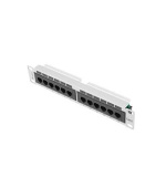 LANBERG PATCH PANEL 12PORT 1U 10" CAT.6 UTP ŠEDÝ