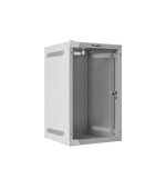 LANBERG RACKOVÁ SKŘÍŇ 10" NÁSTĚNNÁ 9U/280X310 (v rozloženém stavu) S PROSKLENÝMI DVEŘMI ŠEDÁ