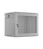 LANBERG 19" RACKOVÁ SKŘÍŇ PRO MONTÁŽ NA STĚNU 9U/600X450 S PERFOROVANÝMI DVEŘMI ŠEDÁ  (PLOCHÉ BALENÍ)