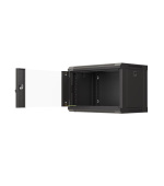 19" RACKOVÁ SKŘÍŇ PRO MONTÁŽ NA STĚNU 6U/540X350 (FLAT PACK) S PROSKLENÝMI DVEŘMI ČERNÁ LANBERG