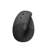 Logitech Lift Vertical Ergonomic Mouse - Grafitová pro LEVÁKY, 400-4000dpi, 6 tlačítek, bluetooth, logitech bolt