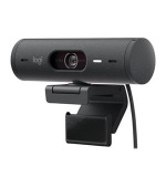 Logitech webkamera BRIO 500, Full HD, 4x zoom,RightLight 4 s HDR, grafitová,USB-C