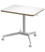 Leitz Ergo výškově nastavitelný pojízdný ergonomický stůl, bílý
