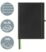 LEITZ Zápisník Complete, A4, linka, černá