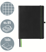 LEITZ Zápisník Complete, velikost iPAD, čtvereček, černá