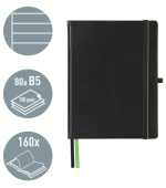 LEITZ Zápisník Complete, velikost iPAD, linka, černá