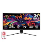 MSI Gaming monitor MPG 341CQPX QD-OLED, 34,18" QD-OLED zakřivený/3440x1440 (UWQHD)/240Hz/0,03ms/2xHDMI/DP/USB-A,B,C/Výškově nast.