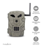 Nedis WCAM460GN - Fotopast 1080p@30fps | 30.0 MPixel | 2MP CMOS | IP66 | Černá IR | Noční vidění | Úhel záběru:50°