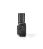 Nedis CEGB11904BK - Rozšíření Plug |  IEC-320-C13 | IEC-320-C14 | Úhlový Pravý | Poniklované | PVC | Černá