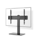 Nedis TVSM2040BK - TV Stojan Fixní| 37-70 " | Maximální hm. obrazovky: 40 kg | Nastavitelné výšky | Ocel/sklo | Černá