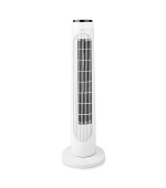 Nedis FNTR13CWT40 - Sloupový Ventilátor | 3-Rychlostní | Rotace | 50 W | Dálkové ovládání | Bílá / Černá
