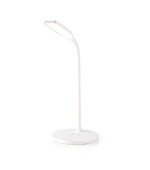 Nedis LTLGQ4M2WT - LED lampička s bezdrátovou nabíječkou | Stmívač | 15 W | S tlumením | Bílá barva