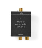 Nedis ACON2510BK - Digitální audio převodník | 1cestný | Vstup: 1x digitální RCA/1x TosLink | Výstup:1x (2x RCA)/1x3,5mm