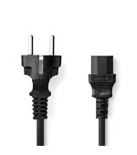 Nedis CEGL10030BK30 - Napájecí Kabel  | Typ F Zástrčka | IEC-320-C13 | Přímý | Přímý | 3,00 m | Černá