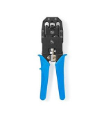 Nedis CCGB89510BU - Krimpovací kleště pro konektory CAT5 / CAT5e / CAT6 / CAT6a / RJ10 / RJ11 / RJ45, modré