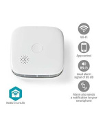 Nedis WIFIDS21WT SmartLife Detektor Kouře| Wi-Fi | Napájení z baterie | Životnost snímače: 10 Rok | 85 dB | Bílá | 1 ks