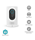 Nedis WIFICBO33WT - SmartLife Venkovní Kamera| Wi-Fi | Reflektor | 3MP Full HD 1296p | IP65 | Snímač pohybu | Bílá