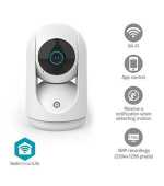 Nedis WIFICI23CWT SmartLife Vnitřní Kamera | Wi-Fi | 3MP Full HD 1296p | Náklon | Snímač pohybu | Noční vidění | Bílá