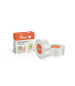 PEACH PE101 - štítky, 14x40mm, 180ks, termální syntetický papír, transparentní