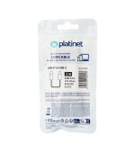 Platinet Nabíjecí Kabel USB-C - USB-C 2,1A, 42W, 2m, černý oplet