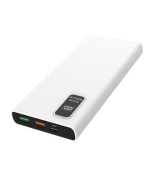 PLATINET POWER BANK 10000mAh Polymer PD 3.0 QC 3.0 LED Screen White