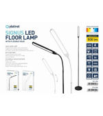 PLATINET stojací lampa SIGNUS 10W 84 LED 500 lumenů, bílá, Výška: 150 cm