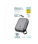 PLATINET POWER BANK COMPACT 10000 MAH 20W PD WITH CABLE